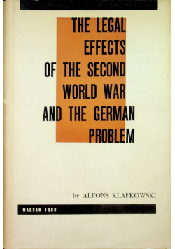 The legal effects of the Second World War and the German problem