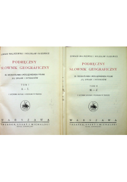 Podręczny słownik geograficzny tom 1 i 2 około 1927r