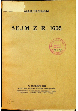 Sejm z R. 1605 1921 r