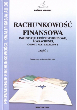 Rachunkowość Finansowa część I PADUREK