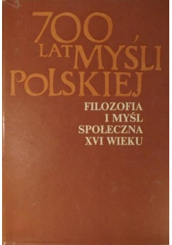 Filozofia i myśl społeczna XVI wieku