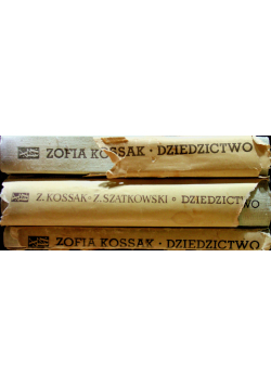 Kossak Dziedzictwo część 1 do 3 autograf autora