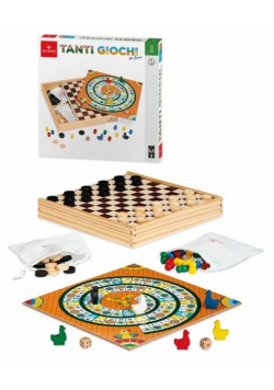 Drewniane gry rodzinne i planszowe 20 w 1