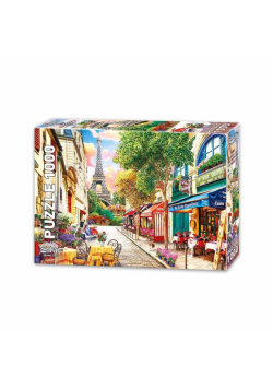 Puzzle 1000 Ulica z widokiem na Wieże Eiffla