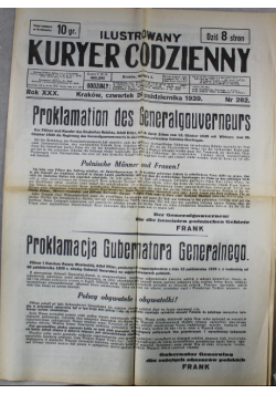 Ilustrowany Kuryer Codzienny Nr 282 1939 r  reprint