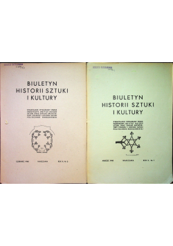 Biuletyn historii sztuki i kultury rok X Nr 1 i 2 1948 r.