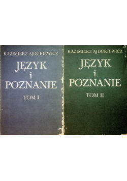 Język i poznanie II tomy