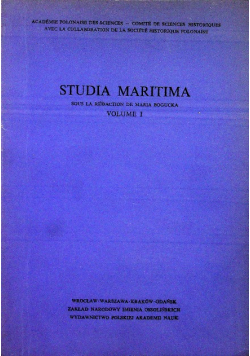 Studia Maritima Volume 1