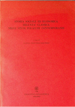 Stroia sociale ed economica delleta classica nagli studi polachi contemporanei