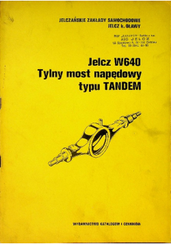 JELCZ W640 Tylny most napędowy typu TANDEM
