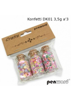 Konfetti 3 rodzaje w buteleczkach 3,5g