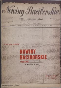 Nowiny raciborskie 1889 1904