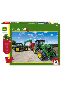 Puzzle 150 John Deere Traktory 5M + zabawka G3