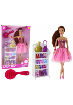Lalka Lucy sukienka różowa + akcesoria XXL
