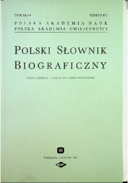 Polski Słownik Biograficzny Tom XLI / 4 zeszyt 171