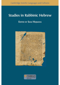 Studies in Rabbinic Hebrew