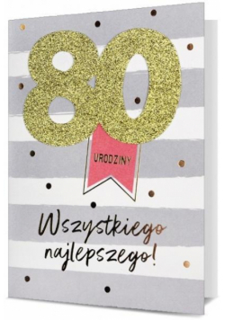 Karnet B6 Urodziny 80 HM200-2513