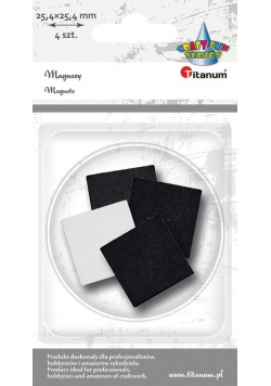 Magnesy samoprzylene kwadratowe 25,4x25,4mm 4szt