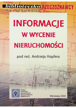 Informacje o wycenie nieruchomości