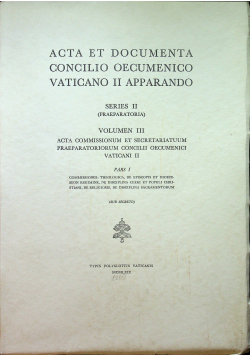 Acta et documenta concilio oecumenico vaticano II apparando