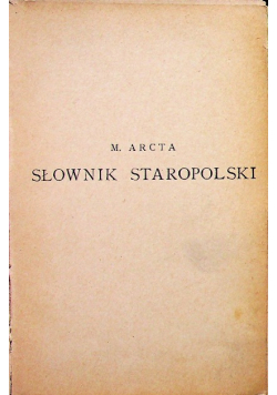 Słownik Staropolski 1914 r
