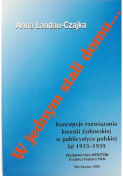W jednym stali domu dedykacja autora