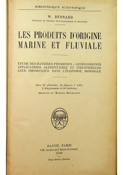 Les produits d origine marine et fluviale 1948