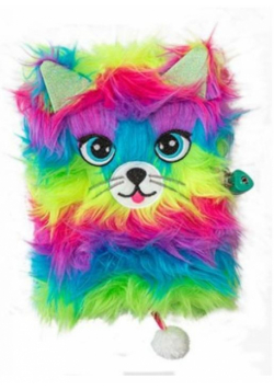 Pamiętnik z kłódką A5/96K Rainbow Cat