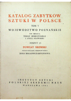 Katalog zabytków w Polsce tom V zeszyt 25