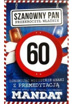 Karnet Urodziny 60 męskie JCX - 015