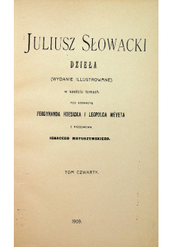 Słowacki Dzieła Tom IV 1909 r.