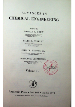 Advances in chemical engineering