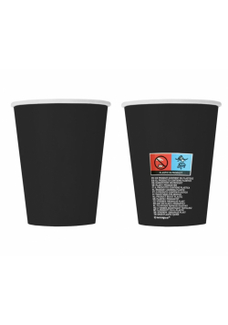 Kubeczki papierowe czarne 270ml 8szt