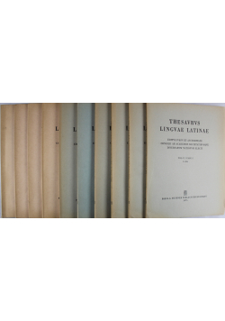 Thesavrvs lingvae latinae Vol V tom I do X