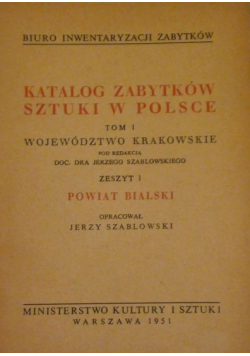 Katalog zabytków sztuki w Polsce Tom I zeszyt 1