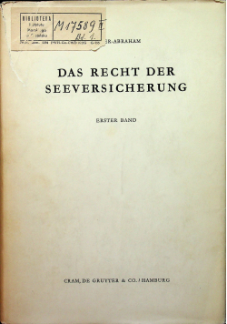 Das recht der seeversicherung