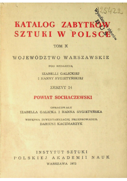 Katalog zabytków sztuki w Polsce tom X Zeszyt 24