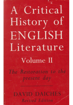 A Critical History of English Literature