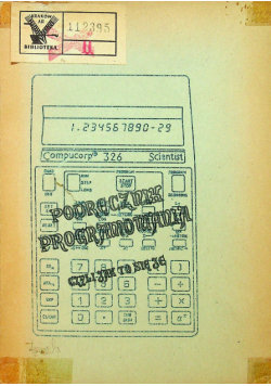Compucorp 326 Podręcznik programowania