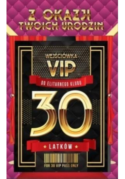 Karnet Urodziny 30 VIP - 04