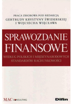Sprawozdanie finansowe według polskich i międzynarodowych standardów rachunkowości