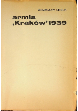 Armia Kraków 1939 - Mapy