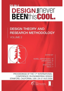 Proceedings of ICED'09, Volume 2, Design Theory and Research Methodology