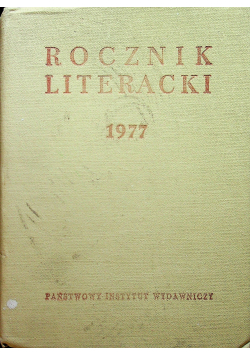 Rocznik literacki 1977