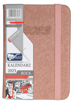 Kalendarz 2023 A7 tyg. Rock miedziany ELEFANT