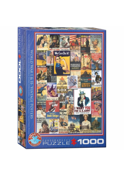 Puzzle 1000 Stare plakaty I i II Wojna Światowa
