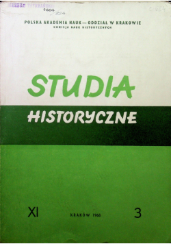 Studia Historyczne XI zeszyt 3