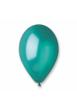 Balony metaliczne zielone turkusowe 25cm 100szt.