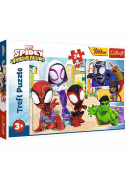 Puzzle 24 Maxi Spidey i przyjaciele TREFL