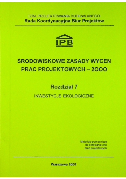 Środowiskowe zasady wycen prac projektowych rozdział 7